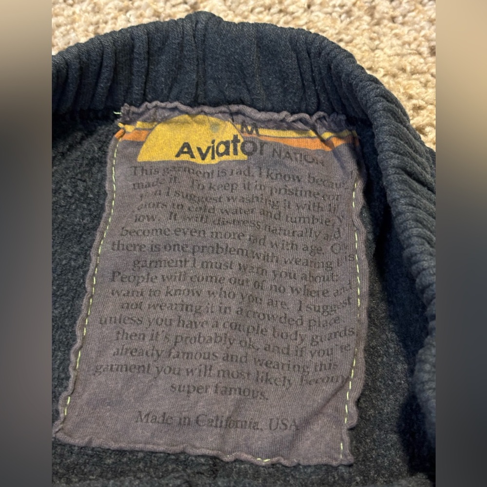Aviator Nation Sweatpants Charcoal Size Medium | loungewear | casual | comfy | - Picture 7 of 7